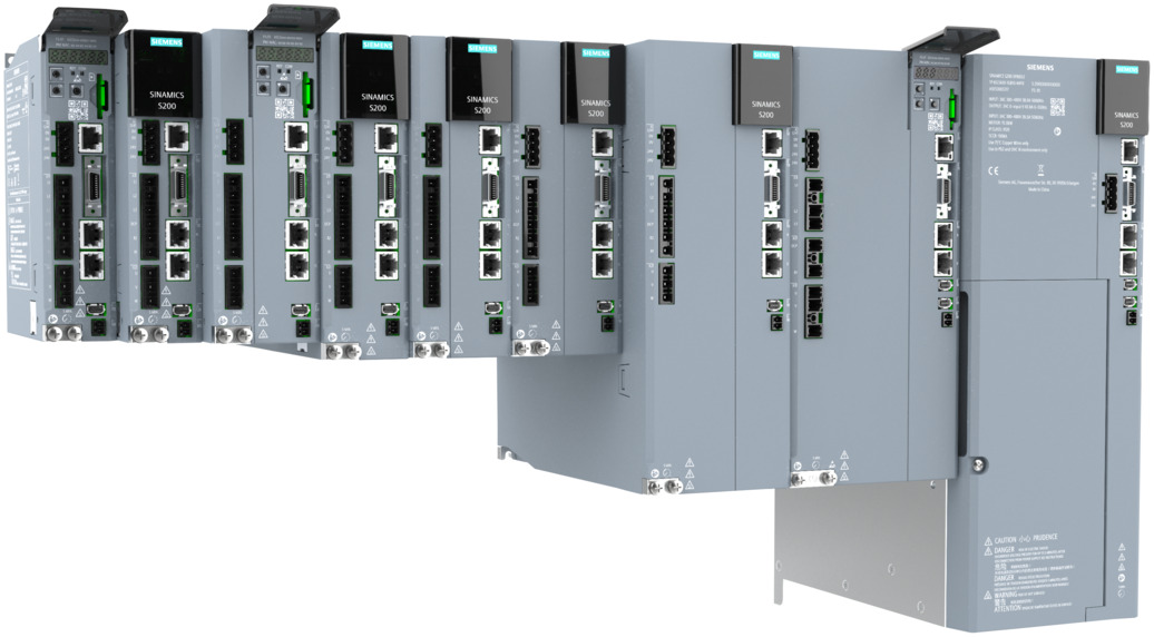 Siemens Sinamics S200 full range of frame sizes from small to large, up to 7kW